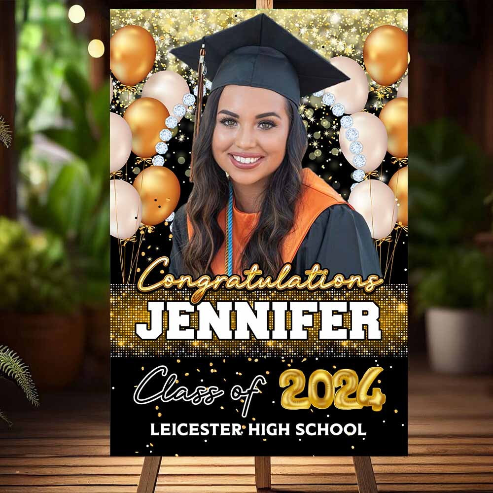 Graduation Welcome Sign - Graduation Party Welcome Sign - Custom Grad Party Decorations - Personalized Class of 2024 Decoration