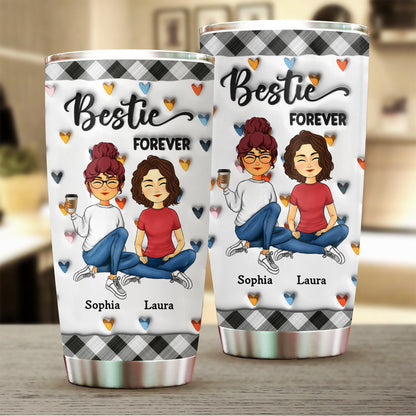 Sister Forever – Personalisierter, individueller 3D-Aufblaseffekt – Personalisierter, individueller 20-oz-Becher