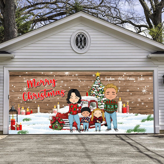 Christmas Garage Door Decorations, Single Garage, Garage Door Banner Covers - Garage Door Banner Decorations