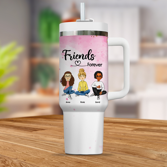 Sisters Forever - Gift For Sister, Gift For Friends, Gift For Her - Personalized Custom Tumbler