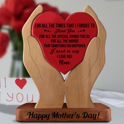 DIY Empty Wooden Carvings - To The World You Are A Mother To Me You Are The World - Non Custom Puzzle Wooden Family