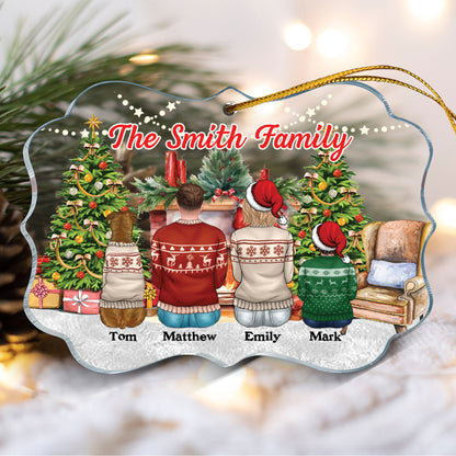 Family Name Christmas Gifts For Husband And Wife - Personalized Custom Shape Acrylic Ornament