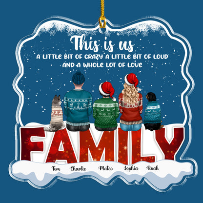 This Is Us Our Family Christmas Ornament - Personalized Custom Shape Acrylic Ornament