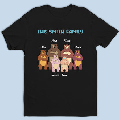 Familienbären Personalisiertes T-Shirt - Personalisiertes Unisex T-Shirt