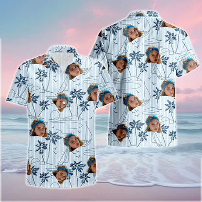 Benutzerdefinierte Hawaiian Shirt mit Gesicht für Party - Hund Hawaiian Shirt - personalisierte Hawaiian Shirt - Vatertag Shirt 