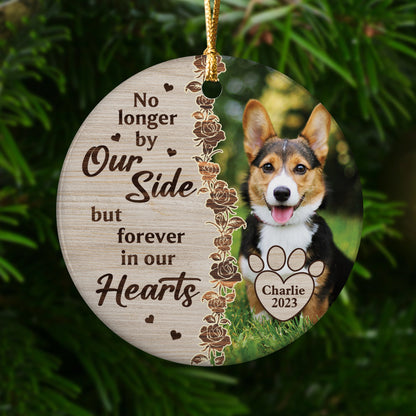 You Are My Favorite Hello And My Hardest Goodbye - Memorial Gift - Gift For Dog Lover And Cat Lover - Personalized Circle Ceramic Ornament