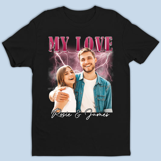 Benutzerdefiniertes Foto Vintage Valentinstag Geschenkideen - Personalisiertes benutzerdefiniertes Unisex T-Shirt