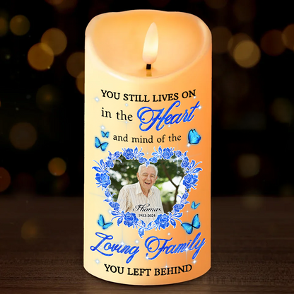 Custom Photo Memories LED Candle - Personalized Flameless LED Candle - Christmas Gift, Sympathy Gift For Family Members 2024