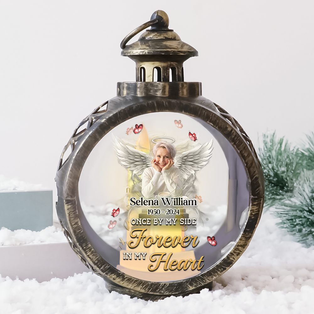 Forever In My Heart - Personalized Custom Christmas LED Lantern - In Loving Memories