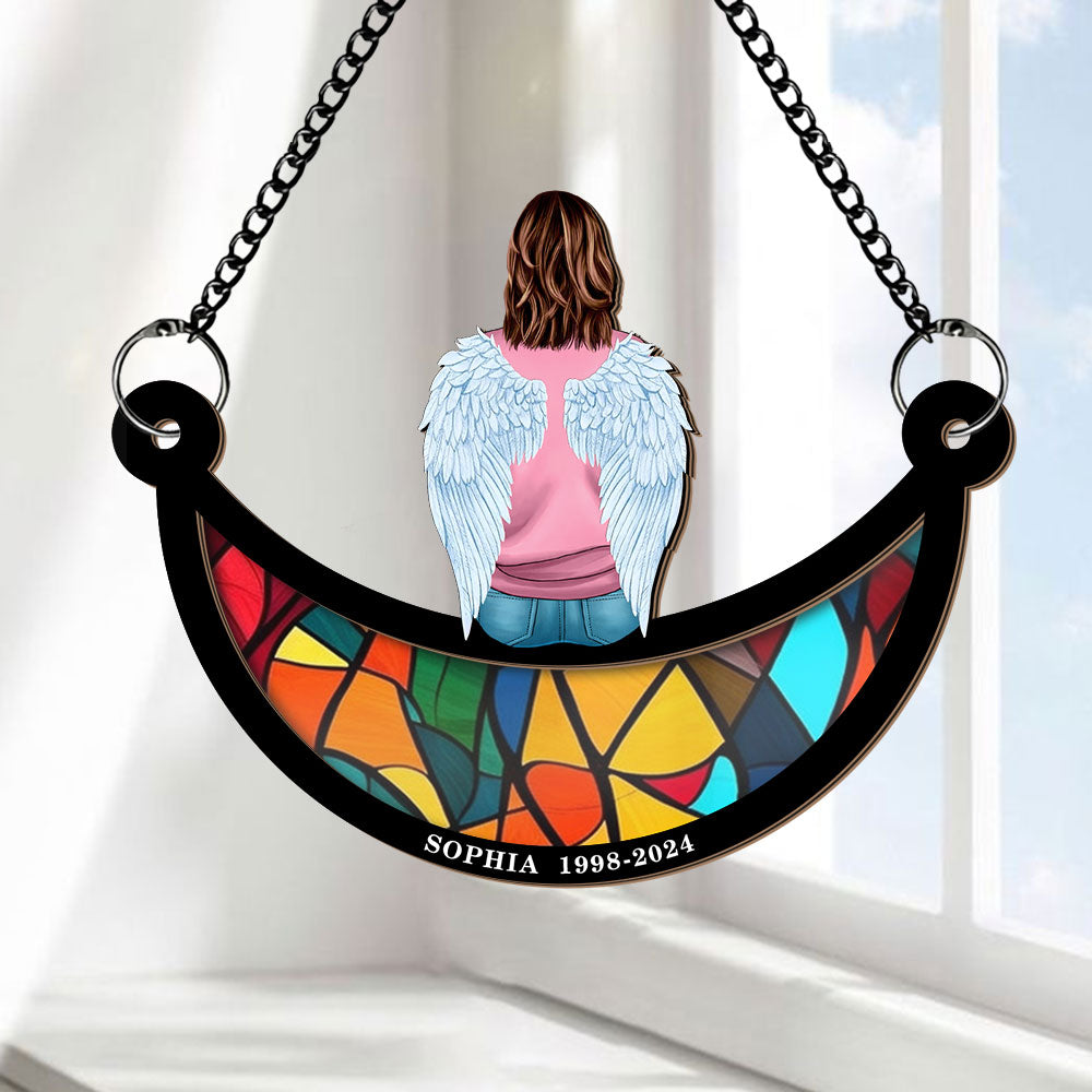 I Miss You - Memorial Suncatcher - Personalized Window Hanging Suncatcher Ornament