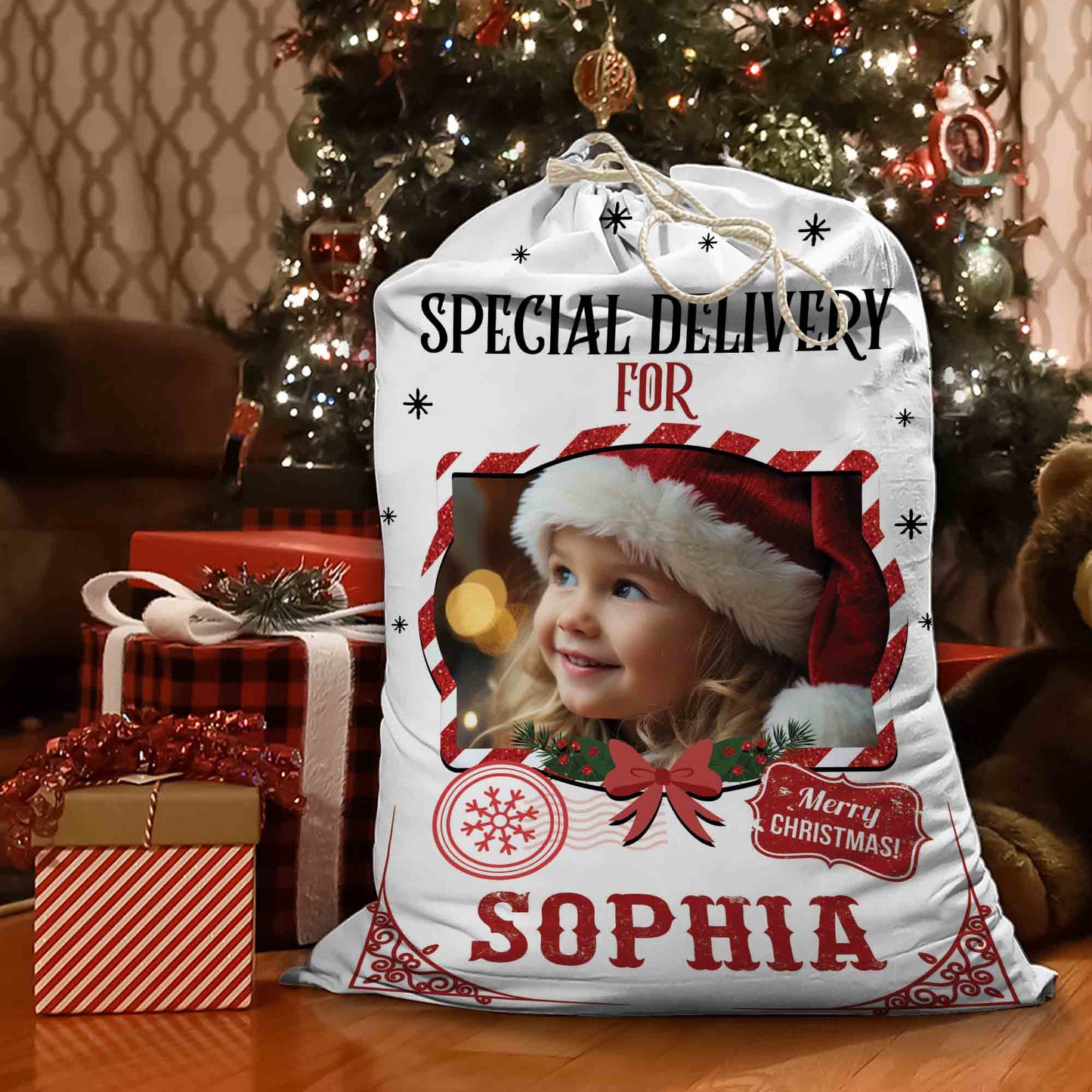 Special Delivery Christmas Gift Sack - Personalized Santa Sack - Christmas Gift