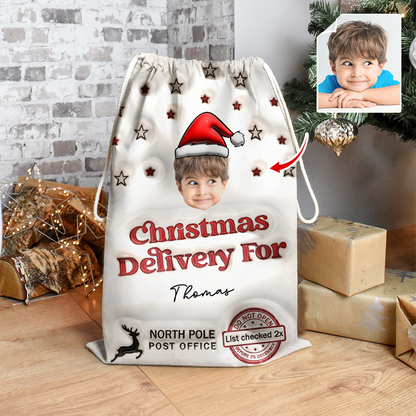 Christmas Special Delivery Christmas Bag Box - Personalized 3D Inflated Christmas Present Sack