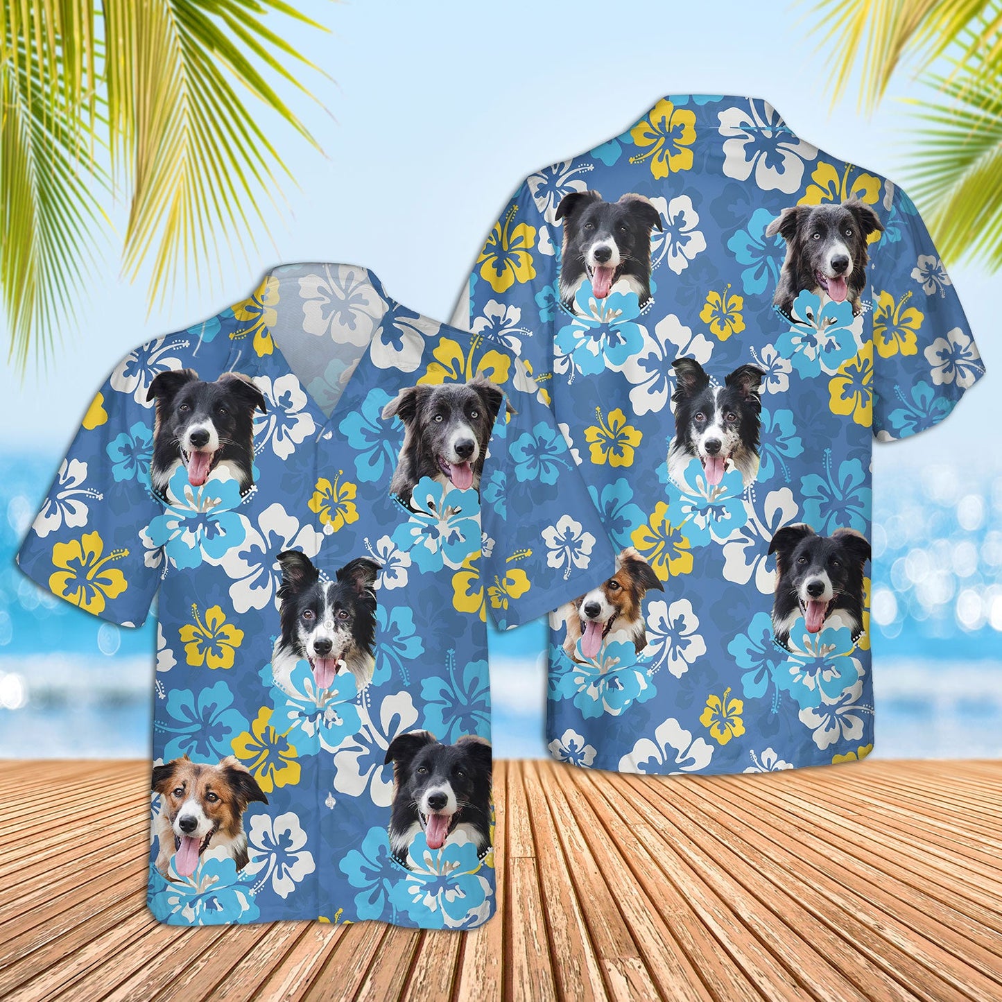 Personalized Pet's Face Shirt - Funny Summer Vacation Hawaiian Shirt