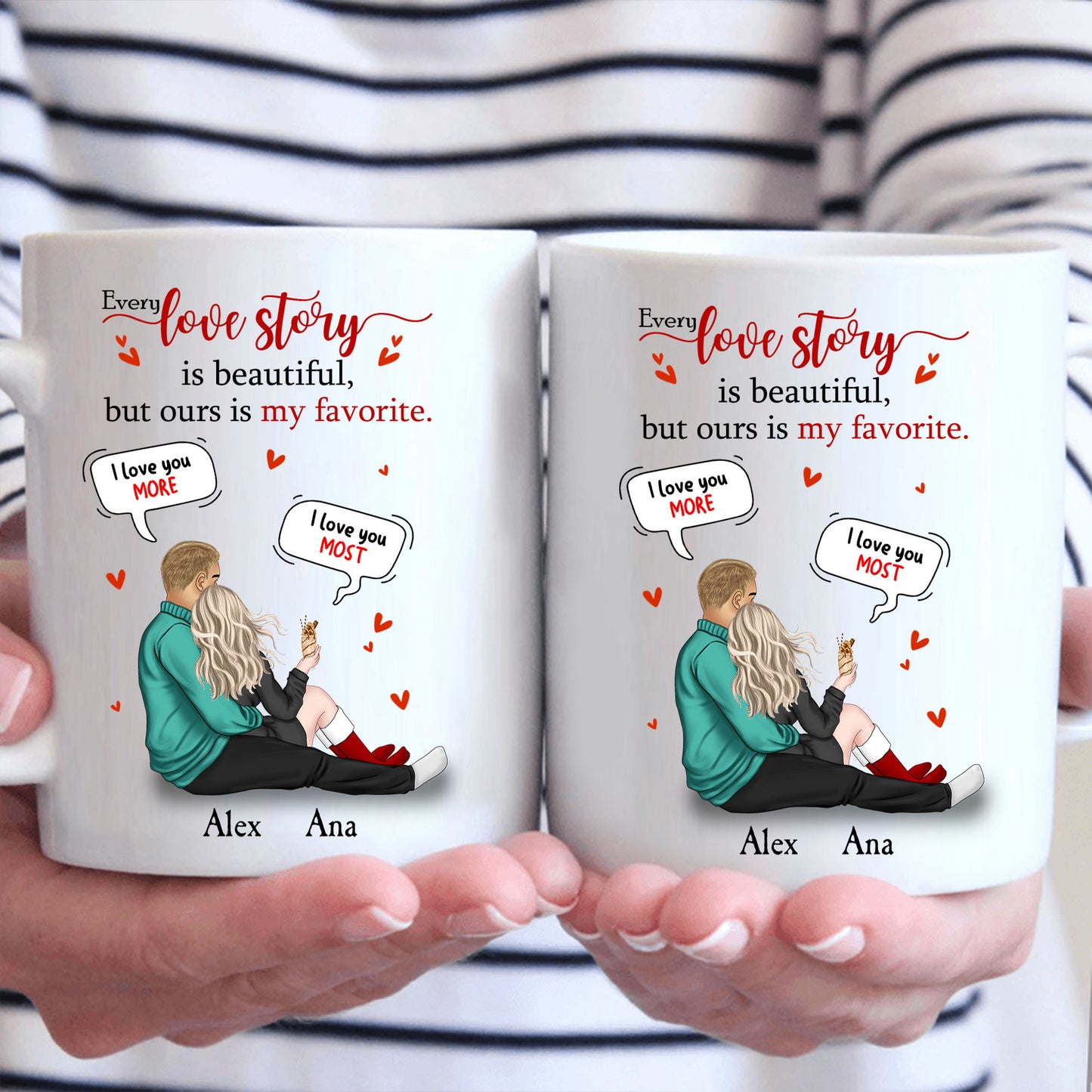 Our Love Story Valentine's Day Mug - Gift for Him - Custom Mugs Gift for Her