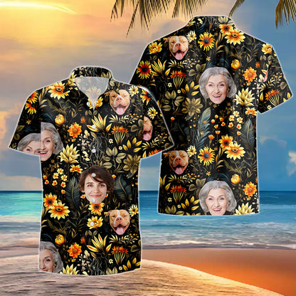 Personalized Sugar Fabric Family Custom Photo Custom Name - Personalized Custom Hawaiian Shirt