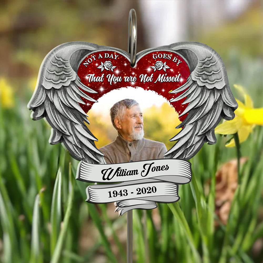 Your Wings Were Ready But Our Heart Were Not - Personalized Garden Slate, Remembrance Gift, Sympathy Gift