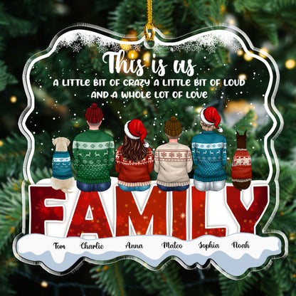 This Is Us Our Family Christmas Ornament - Personalized Custom Shape Acrylic Ornament