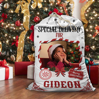 Special Delivery Christmas Gift Sack - Personalized Santa Sack - Christmas Gift