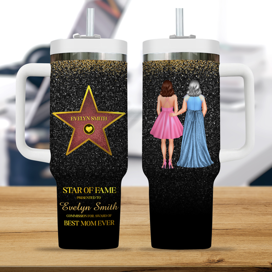 Auftrag zur Auszeichnung der besten Mama aller Zeiten - 40oz-Becher zum Schulabschluss - Geschenk für Mama, Geschenk für Freunde, Geschenk für Sie - personalisierter individueller Becher