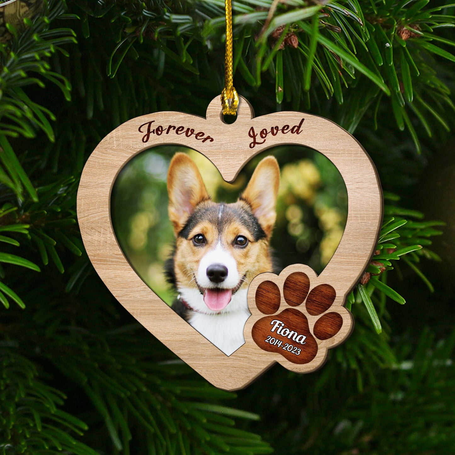 My Angel Has Paws - Memorial Gift For Dog And Cat Lovers - Personalized Custom Shape Wooden Ornament