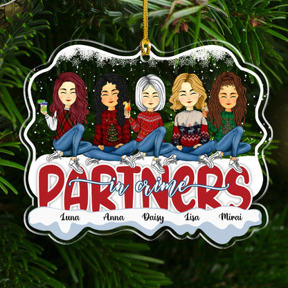 Partners In Crime Friends Forever - Personalisiertes Acrylornament in individueller Form 