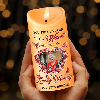 Custom Photo Memories LED Candle - Personalized Flameless LED Candle - Christmas Gift, Sympathy Gift For Family Members 2024