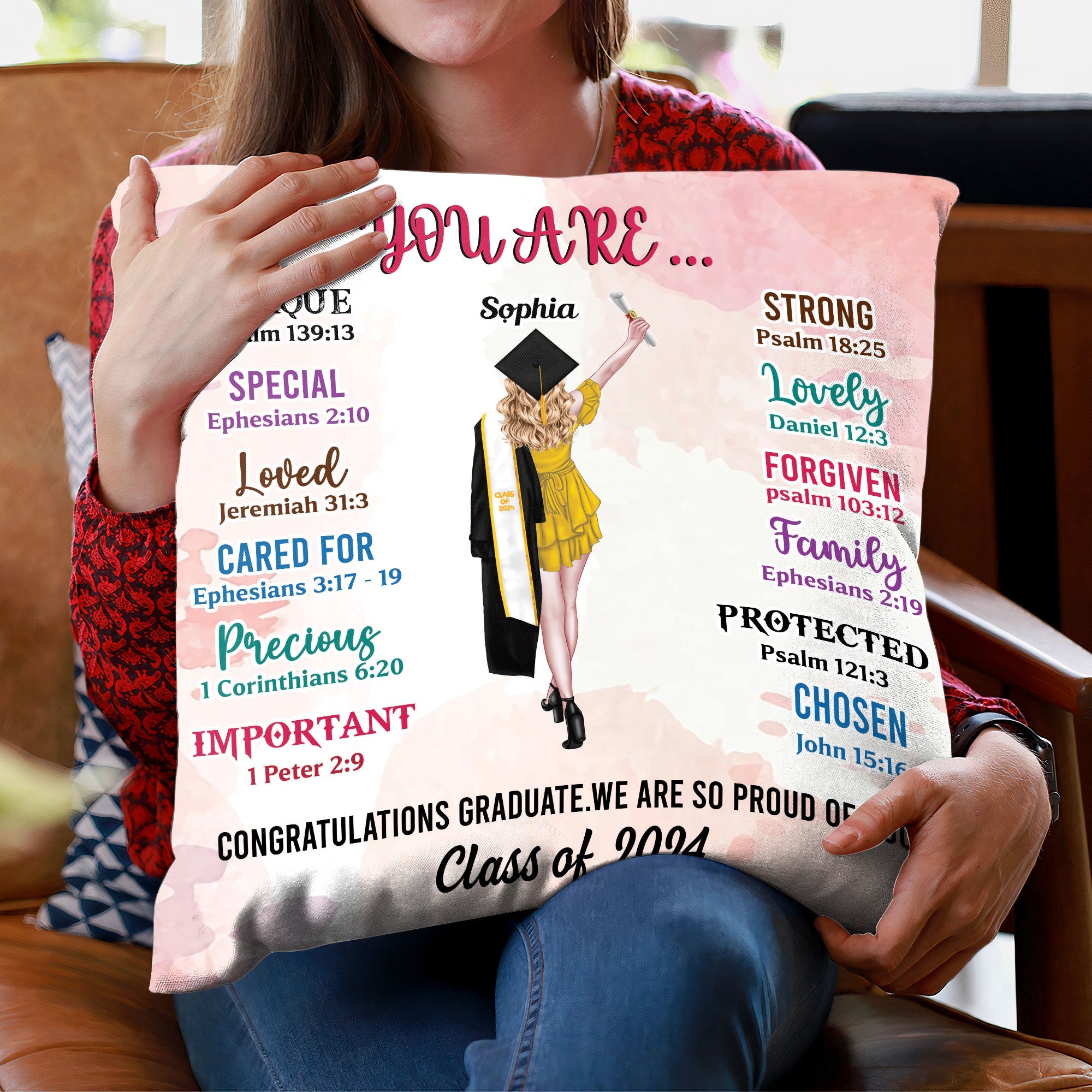 You Are Unique Strong and Special - Graduation Gift - Personalized Custom Pillow