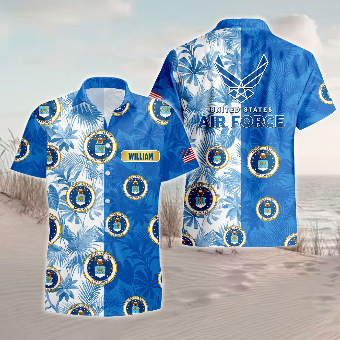 Customized Name Veteran Hawaiian Beach Shirt - US Veteran American Shirt, Veteran Gift - Tropical Hawaiian Shirt - Personalized Veteran Hawaii Shirt - Gift For Patriot