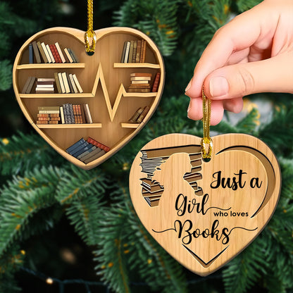 Just A Girl Who Loves Book - Personalized Ceramic Ornament