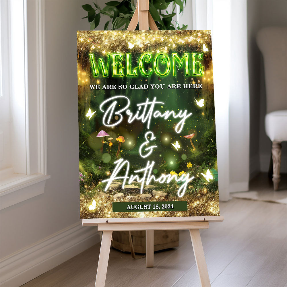 Fairy Wedding Welcome Sign - Modern Wedding Signs - Welcome To The Wedding Sign - Wedding Decor