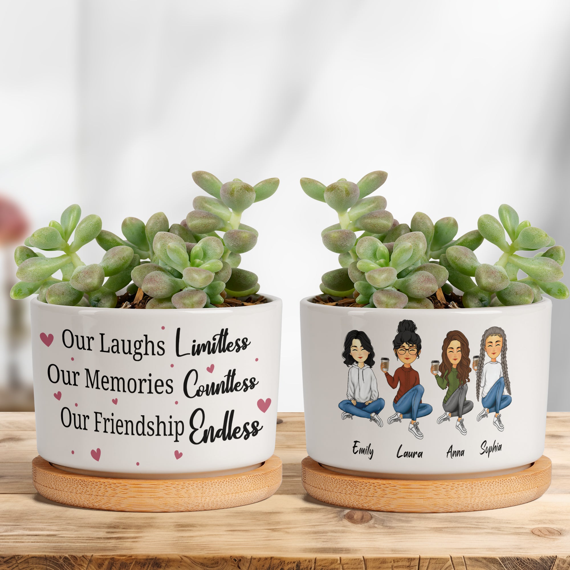 Our Laughs Are Limitless Gift For Friends- Personalized Custom Plan Pot