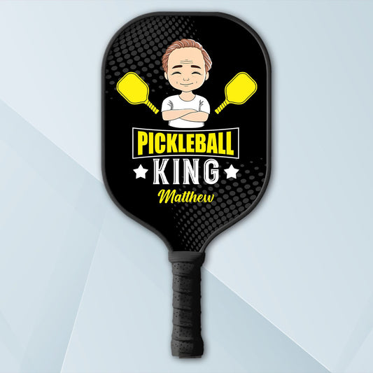 Pickleball King and Queen Personalized Custom Name - Pickleball Paddle