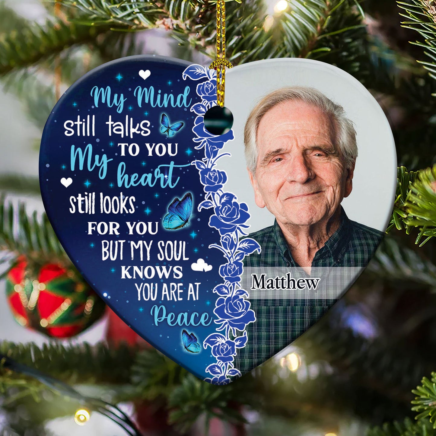 My Mind Still Talks To You - Personalized Ceramic Ornament