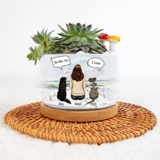 I Miss You Memorial Gift For Dog Lover - Custom Plan Pot