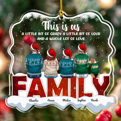 This Is Us Our Family Christmas Ornament - Personalized Custom Shape Acrylic Ornament