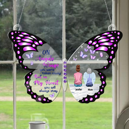 You Will Always Stay In My Heart Haning Door - Memorial Hanging Door Acrylic - Personalized Custom Shape Window Hanging Acrylic