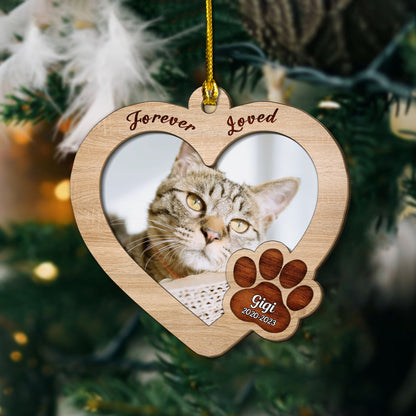 My Angel Has Paws - Memorial Gift For Dog And Cat Lovers - Personalized Custom Shape Wooden Ornament