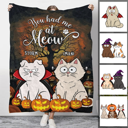 Cat Blanket - Life Is Better With Cats Blanket - Personalized Blanket - Halloween