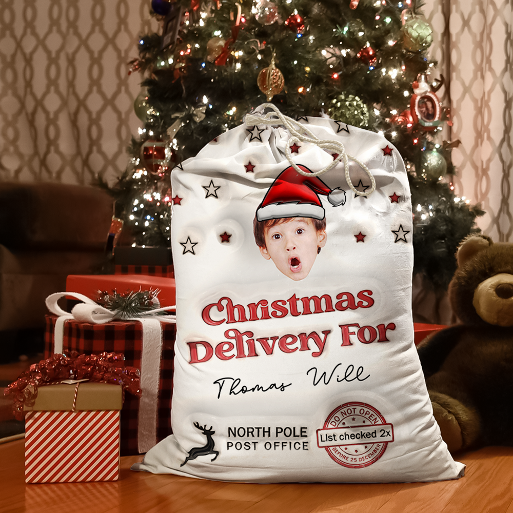 Christmas Special Delivery Christmas Bag Box - Personalized 3D Inflated Christmas Present Sack