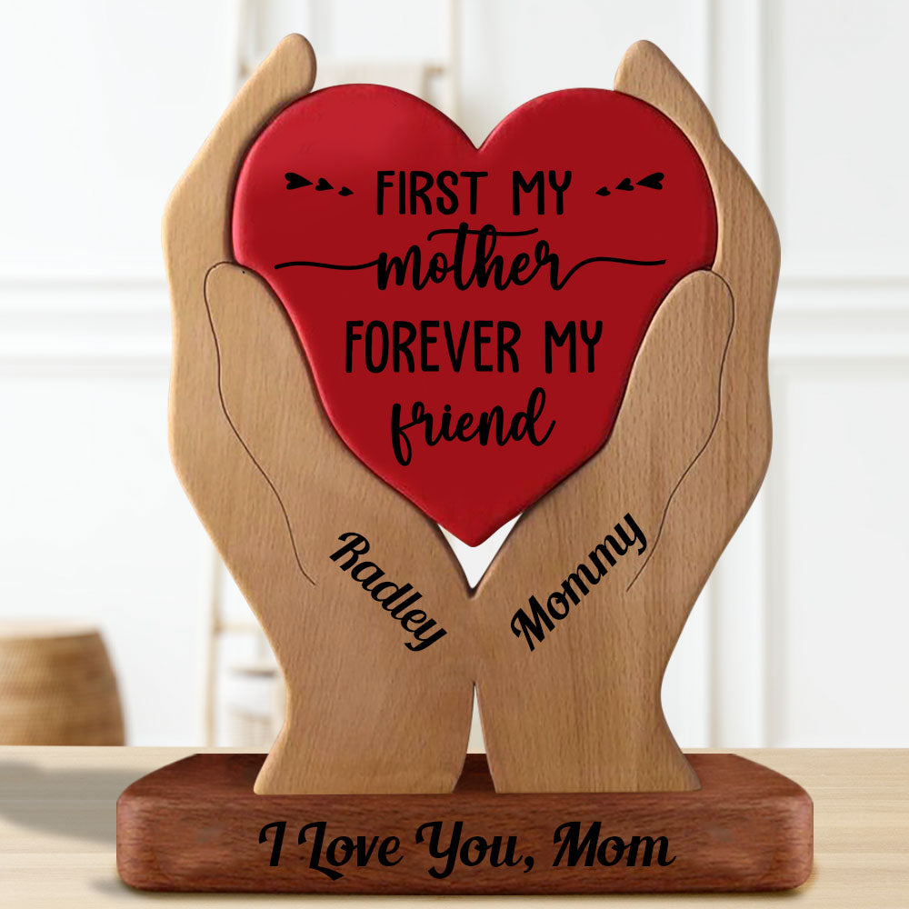 First Mother Forever Friends - Puzzle Holzfamilie - Holzschnitzereien