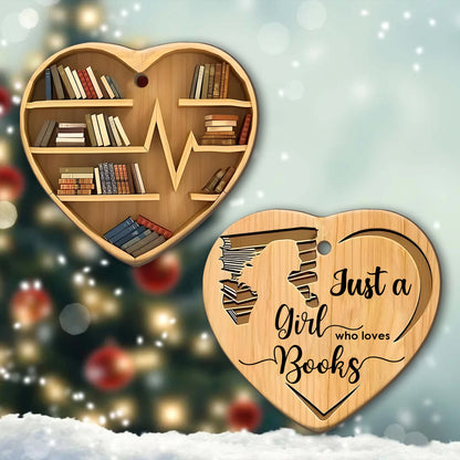 Just A Girl Who Loves Book - Personalized Ceramic Ornament