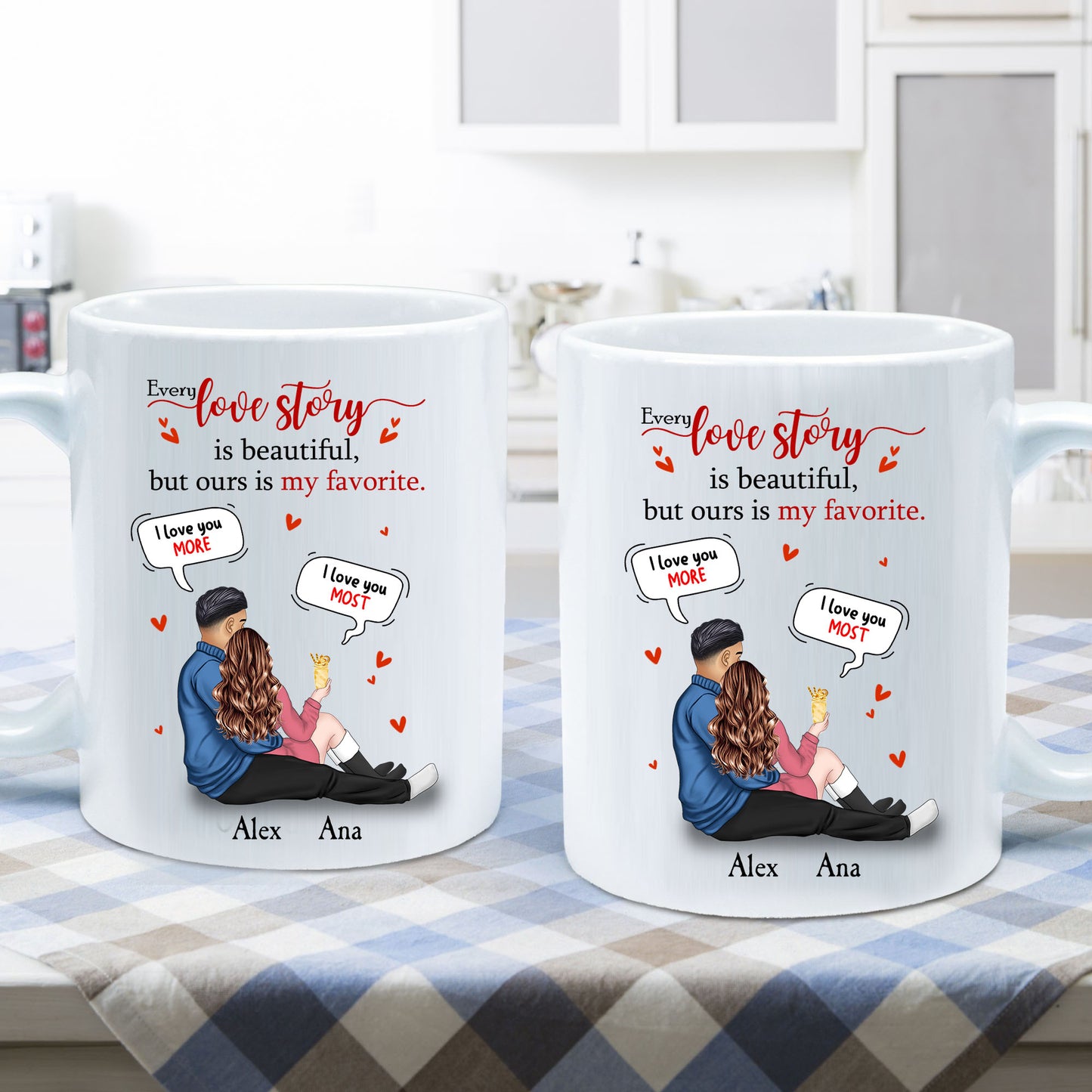 Our Love Story Valentine's Day Mug - Gift for Him - Custom Mugs Gift for Her