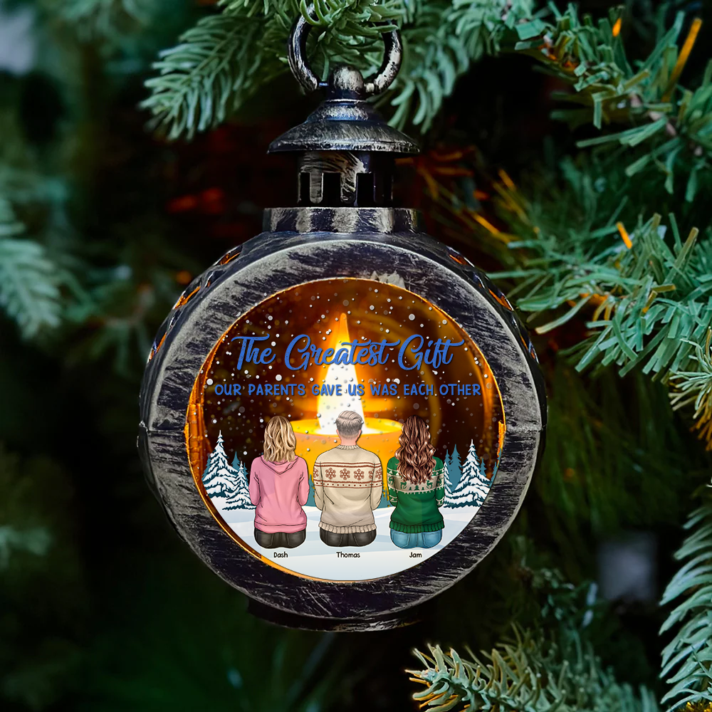 Custom Christmas LED Lantern - Personalized Family Greatest Blessing -  Christmas Lamp Decoration