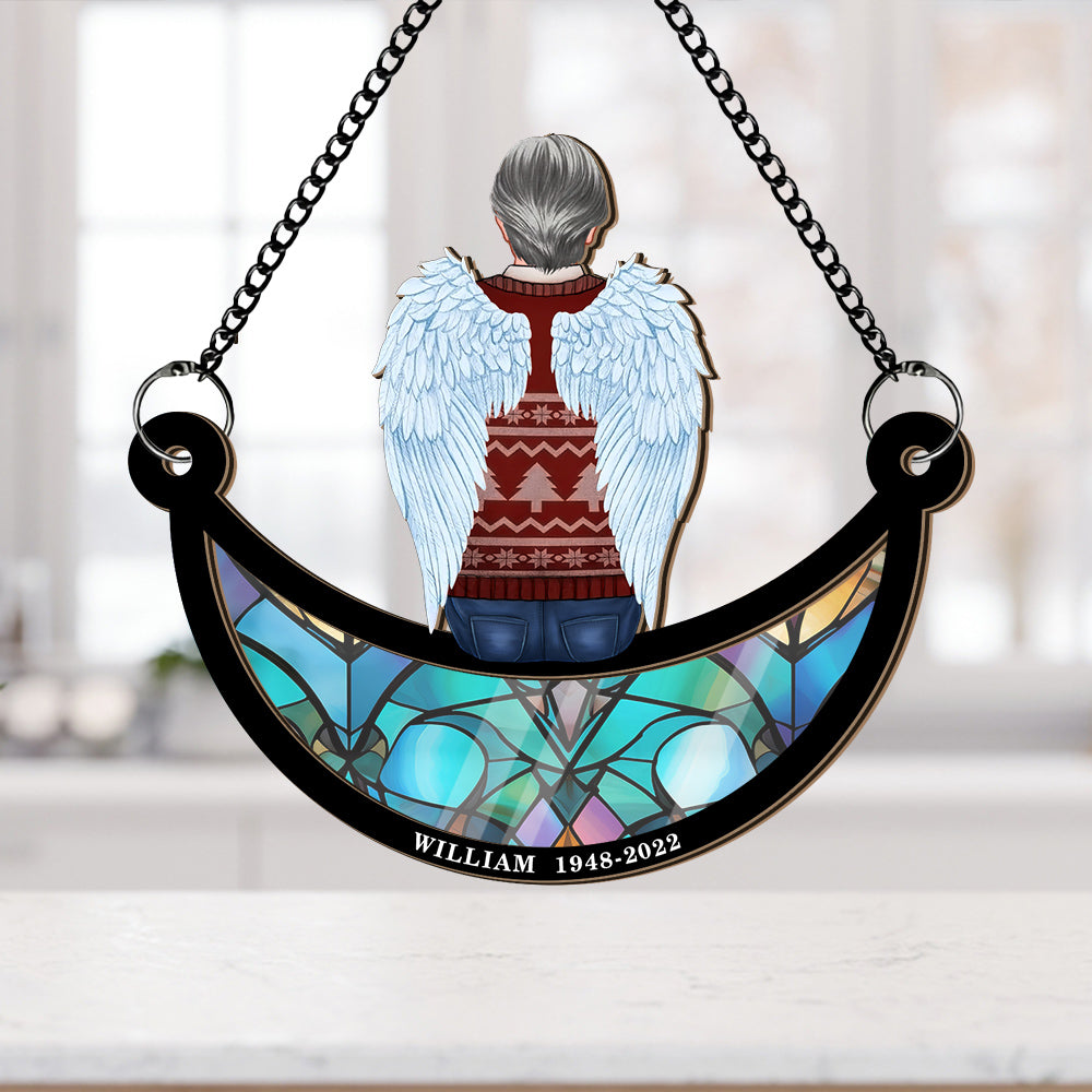 I Miss You - Memorial Suncatcher - Personalized Window Hanging Suncatcher Ornament