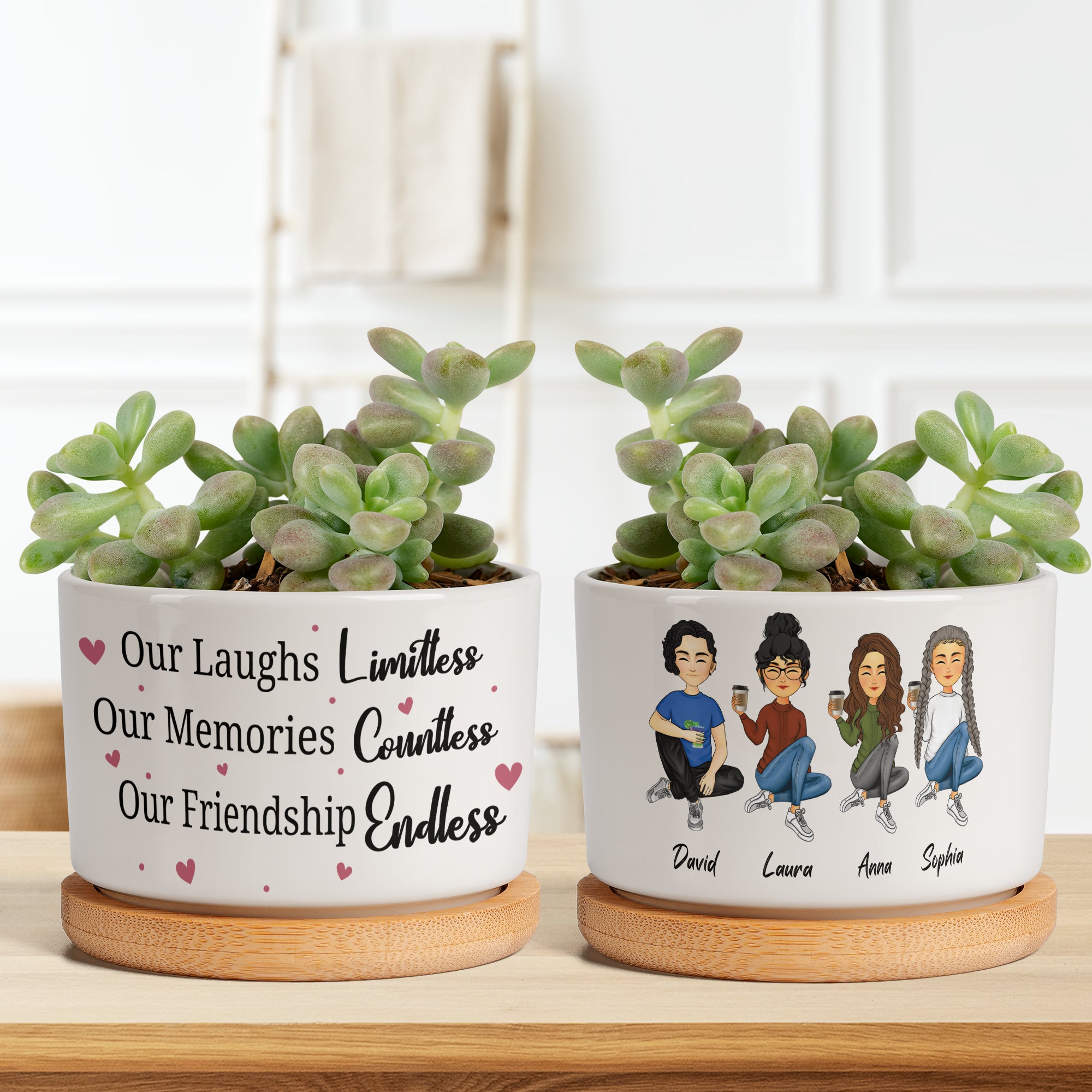 Our Laughs Are Limitless Gift For Friends- Personalized Custom Plan Pot