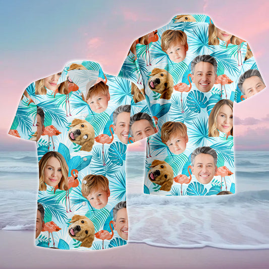 Benutzerdefinierte Hawaiian Shirt mit Gesicht für Party - Hund Hawaiian Shirt - personalisierte Hawaiian Shirt - Vatertag Shirt 