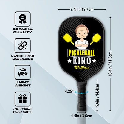 Pickleball König und Königin personalisierte benutzerdefinierte Name - Pickleball Paddel