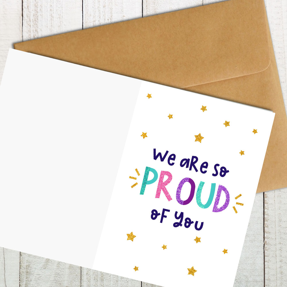 We Are So Proud Of You Greeting Card - Graduation Gift- Custom Personalized Greeting Card