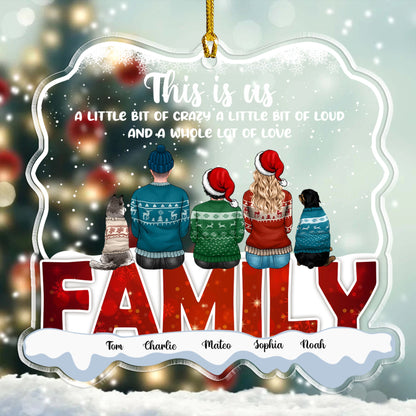 This Is Us Our Family Christmas Ornament - Personalized Custom Shape Acrylic Ornament