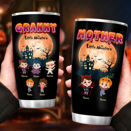 Oma Monster Tumbler 20oz - Personalisiertes Halloween Geschenk - Personalisierter individueller Tumbler